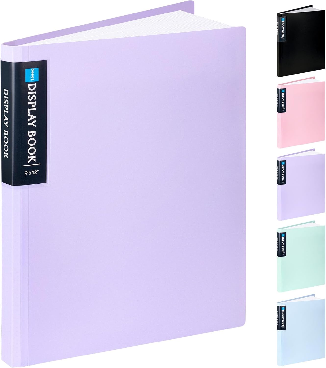 Sooez Art Portfolios 9x12. 40 Pockets Large Portfolio Folder Display 80 Pages. Heavy Duty Art Portfolio Folder with Clear Sheet Protectors. Presentation Book for Artwork Document Organizer